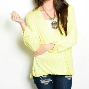 NWT!  So Cute Wrap Jersey Top